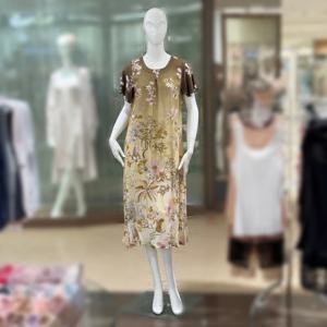 [와코루] 여성 그라데이션 사파리 보더나염 원피스 (WGN7178)