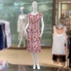 [와코루] 여성 수입 레이온 잔꽃나염 컵드레스 (WGN7172 PK)