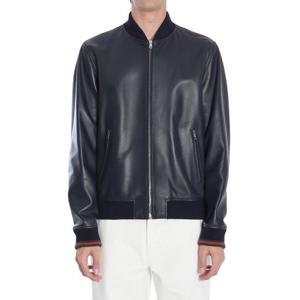 구찌 남성 네이비 가죽 자켓 793726 XNA3M 4044