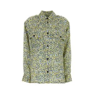 보테가베네타 여성 멀티컬러 실크 프린티드 긴팔 셔츠 815228V50F0 9745