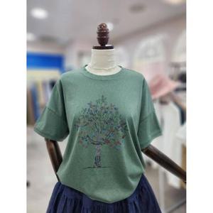 스테파니 세이브존08 쿨 나무 라운드 티 A25TS5602