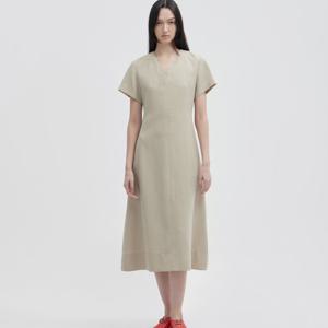 [쥬크]브이넥 백 레이어드 플레어 원피스_Z252MSE019