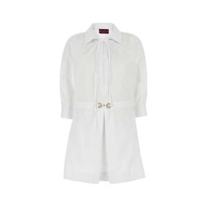 구찌 여성 화이트 포플린 미니 드레스 832066Z8B11 9000