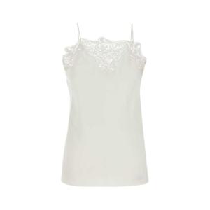 살바토레 페라가모 여성 화이트 민소매 블라우스 13H335785268 MASCARPONE