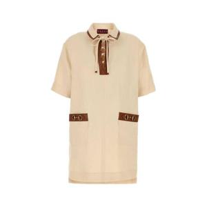 구찌 여성 아이보리 Linen 미니 린넨 드레스 826467Z8B1Z 9023