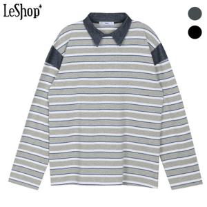 [르샵]데님 카라 스트라이프 티셔츠 (BO9TS019A)