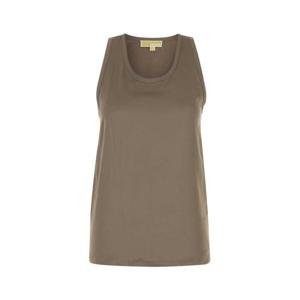 마이클 바이 마이클코어스 여성 베이지 Satin 새틴 카무플라주 민소매 블라우스 MT540TXAYJ CHESTNUT