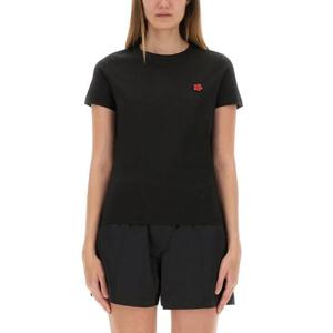 겐조 여성 블랙 BOKE FLOWER 면 반팔 티셔츠 FF62TS2594SO_99J