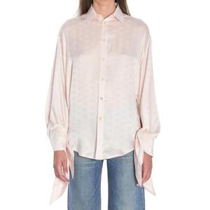 발렌시아가 여성 연핑크 실크 긴팔 셔츠 830989 TSN10 9505