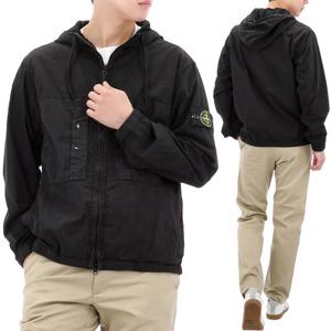 25SS 스톤아일랜드 와펜 패치 수피마 코튼 후드 자켓 K1S154100091 S0010 V0029