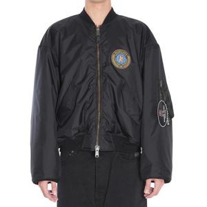 발렌시아가 남성 블랙 봄버 자켓 839101 TOO04 1000