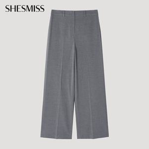 [쉬즈미스] 베이직 히든 와이드 팬츠_SWWSLP32080_GR