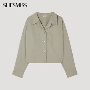 [쉬즈미스] 절개 크롭 셔츠_SWWSTP32090_GB