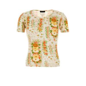 프라다 남성 멀티컬러 면 프린티드 반팔 티셔츠 UJN944SOOO174U F0049