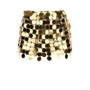 파코라반 여성 메탈릭 Maxi 미니 스팽글 스커트 25PIJU046PS0133 P710