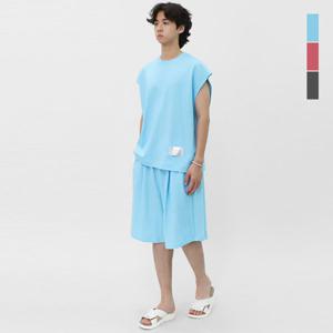 [스콰즈]스콰즈 남자 와이드 반바지 트레이닝 팬츠 SNEP018