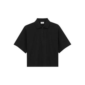 생로랑 여성 블랙 반팔 폴로 841963 Y37HC1000