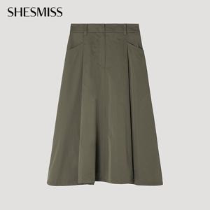 [쉬즈미스] 핀턱 A라인 롱스커트_SWWSKP32030_KH