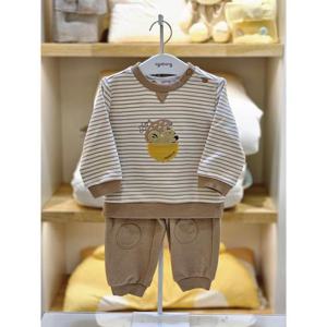 어거벙 세이브존02 브라운 스트라이프맨투맨상하세트 02s523008