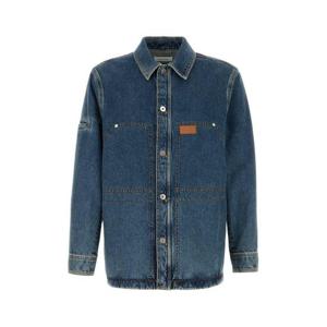 살바토레 페라가모 남성 블루 데님 자켓 144757785427 DENIM