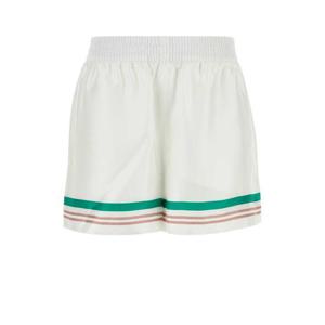 카사블랑카 여성 화이트 실크 쇼츠 팬츠 WPF25TR10404 CASAWAY