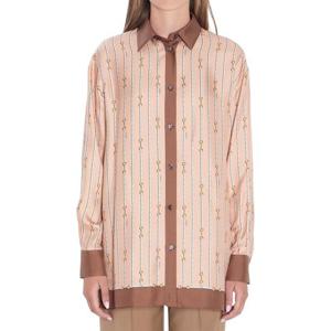 구찌 여성 베이지 실크 프린티드 긴팔 셔츠 835626 Z7AVB 2031