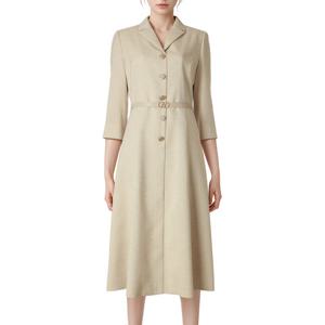 [미니멈]포인트버튼 카라 플레어원피스 MZCGWO8950