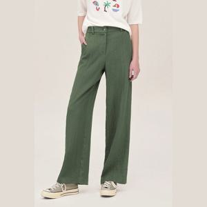 [베네통]린넨 블렌드 백 밴딩 와이드 팬츠 (BAPT60531)