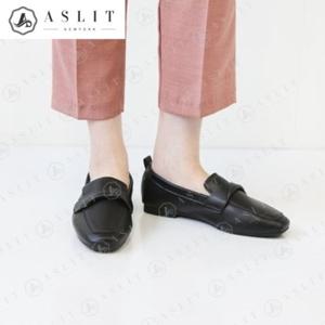 [애슬릿] 천연 소 가죽 꼬임 스트랩 데일리 가을 로퍼