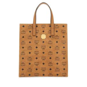 엠씨엠 여성 베이지 Aren 스몰 캔버스 프린티드 토트백 MMTCSKC03 CO