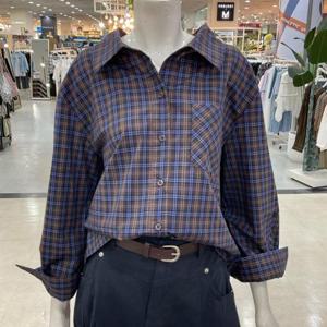 SOUP sh06 토모 체크 롤업가능 남방 셔츠 AB8LS34