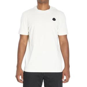 몽클레어 남성 화이트 로고 반팔 티셔츠 K20918C00039 89AYW 031