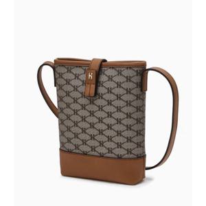 [헤지스ACC][쇼핑백동봉] 그레이 헤리아토 패턴 배색 미니크로스백 HIWA5E881G2