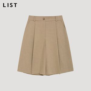 [리스트] 울 원턱 버뮤다 하프 팬츠_TWWSPP72010_BE