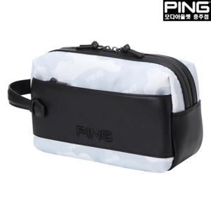 [핑]남성 카모 로고 패턴 파우치백 111D3BG202_WH_CJ