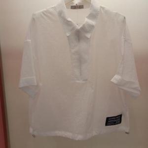 Latium HC06 국내생산 얇고 가벼운 밑단스트링 와펜 남방형 반팔 카라 셔츠블라우스 T2531bl04W