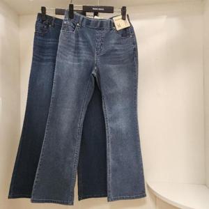 뱅뱅 HC15 뱅뱅 봄 여름 여성  허리전체 밴드 얇은 스판 브츠컷 청바지 NQL253