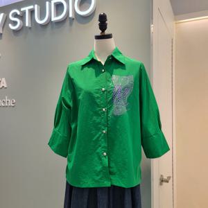 [수스]핫픽스 셔츠 S253BSH851/블랙,그린_YS