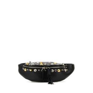 발렌티노 가라바니 남성 블랙 가죽 벨트백 7Y2B0R39MJL 0NO