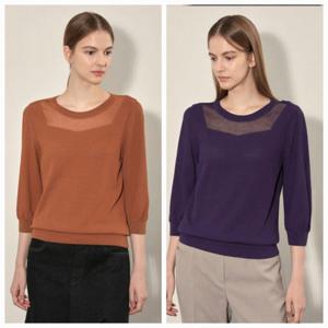 [올리비아로렌]라운드넥라인 불오버  VOCBL4F7331  35   65_YS