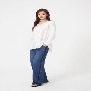 [플라스틱아일랜드] 라운드넥 셔링 블라우스 PR3WB803