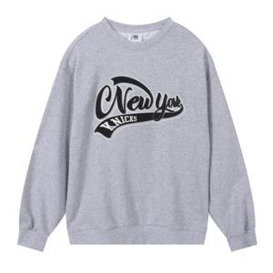 [엔비에이]공용 NYK 아플리케 레터링 오버핏 맨투맨 N253TS020P