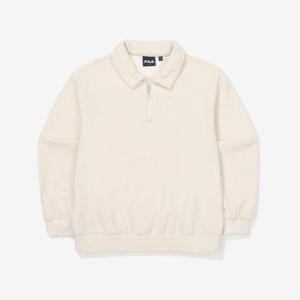 [휠라키즈]ESSENTIAL+ 카라형 반집 맨투맨 (FK2POF3304X_IVY)