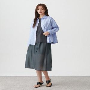 [플라스틱아일랜드] 스트라이프 변형 블라우스 PR3WB862