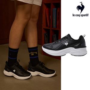 [르꼬끄] 여성 벨 하이 키높이 러닝화 QQ322WCR71_BLK