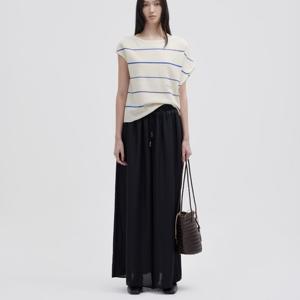 [쥬크]스트라이프 언밸런스 슬리브 니트 탑 Z252KSK032