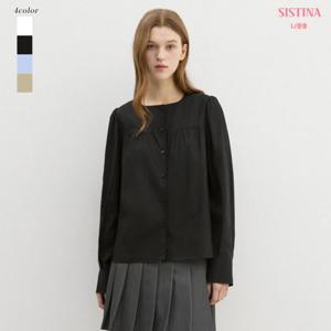 [시스티나]셔링 스퀘어넥 블라우스 AWWBLP11060JDBLP