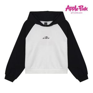 [애플핑크]라글란 배색 크랍 후드티 (APK8T505GSB)