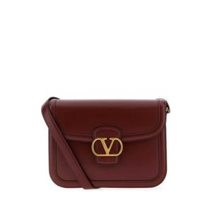 발렌티노 가라바니 여성 버건디 가죽 새들 백 7W2B0R15UHF AFJ