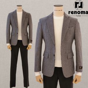 [레노마캐주얼][얼리버드]FW 25년신상 베이지 하운드체크 프리미엄 울 콤비 재킷 RRDIBJ91AJD